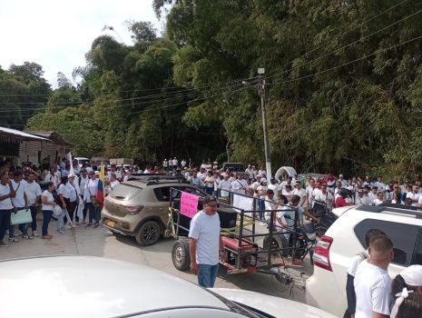 Comunidades veredales de la Sierra marcharon por la paz