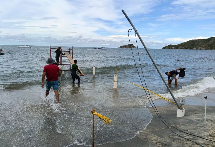 Se inició montaje de muelle flotante en El Rodadero Sur