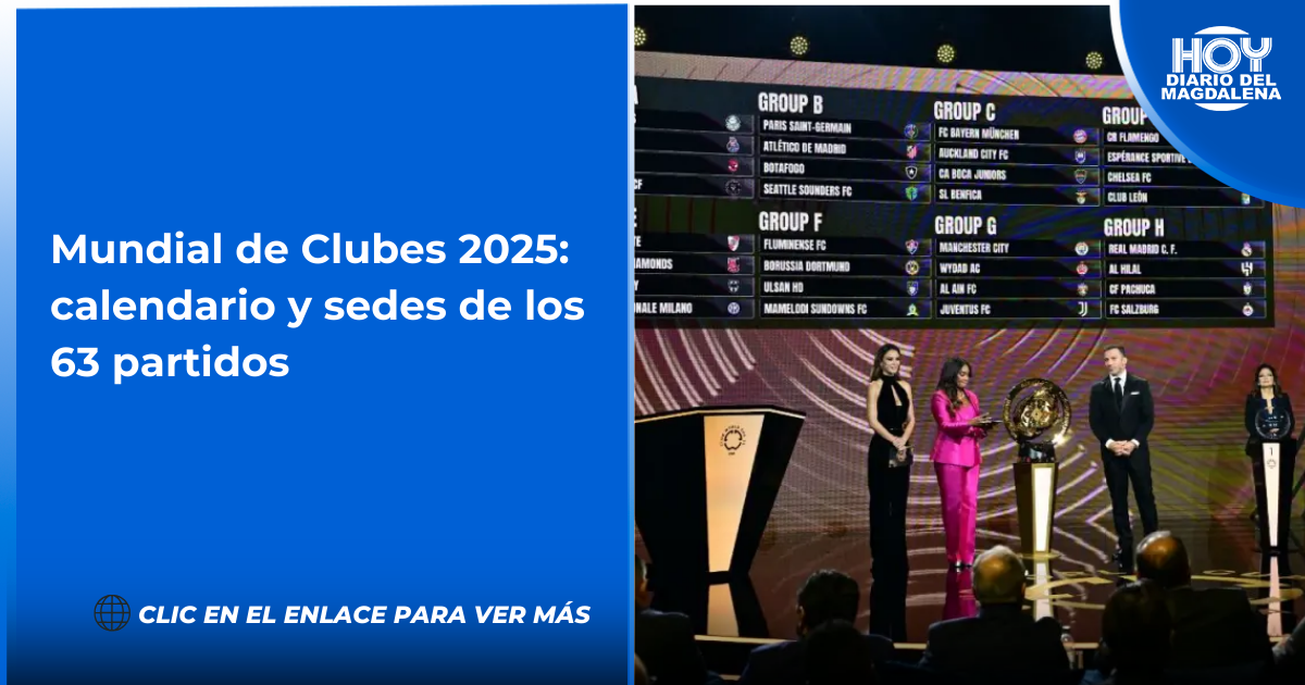 Mundial de Clubes 2025 calendario y sedes de los 63 partidos HOY